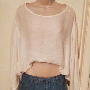 Chic White Women's Crop Top